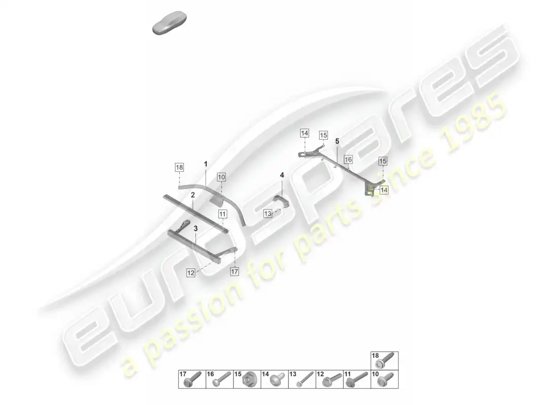porsche 2020 (taycan 9j1-1) refuerzo de puntal de cúpula delantero y trasero diagrama de piezas