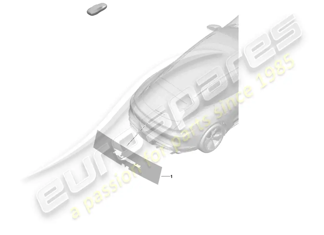 porsche 2020 (taycan 9j1-1) ayuda de montaje para letras diagrama de piezas