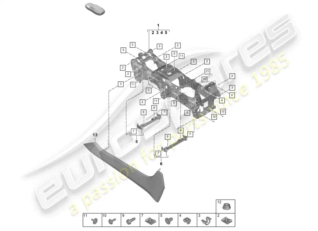 diagrama de pieza que contiene el número de pieza 9y0863303a ob8