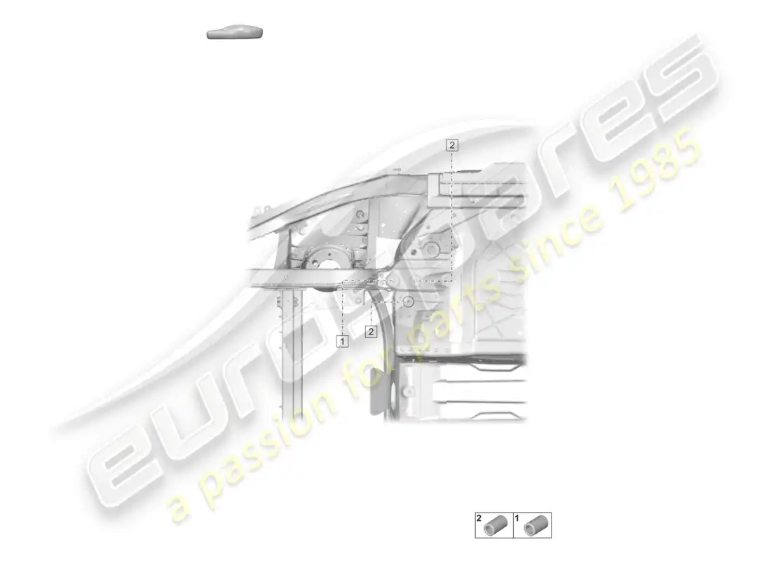 porsche 2020 (taycan 9j1-1) soporte del eje delantero barra estabilizadora delantera batería de alto voltaje diagrama de piezas