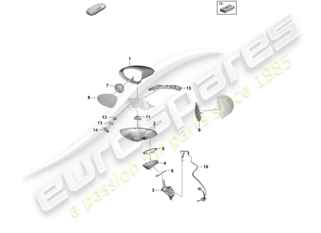 diagrama de pieza que contiene el número de pieza 9y1857538c g2x