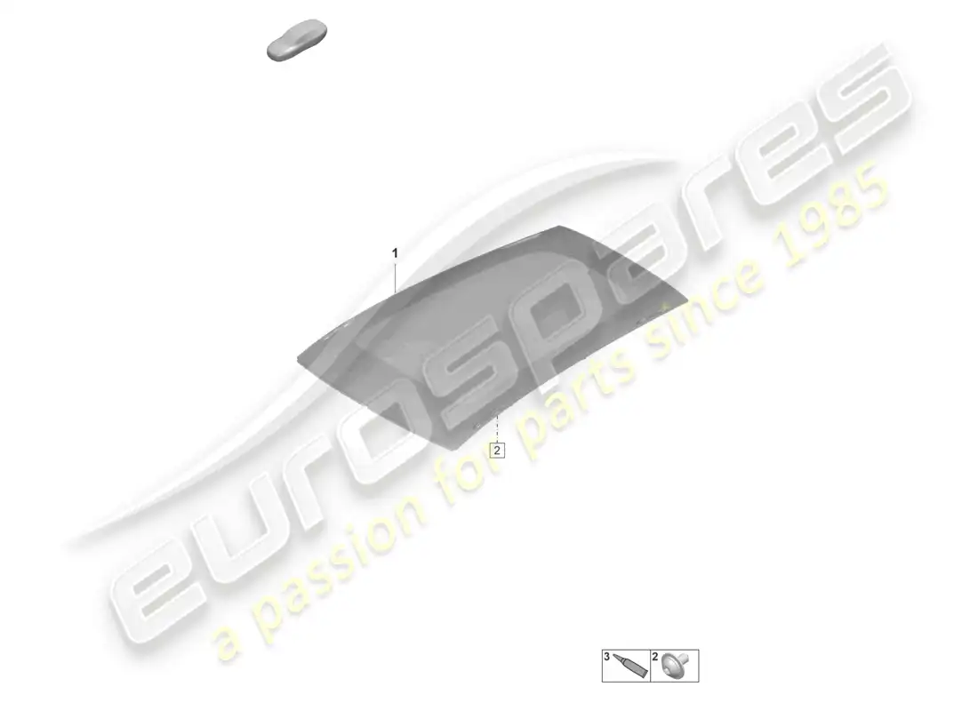 porsche 2023 (taycan 9j1-1) techo de cristal diagrama de piezas