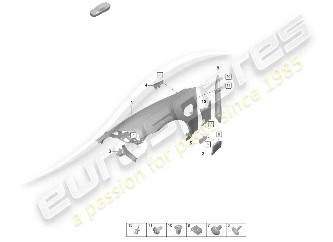 porsche 2023 (taycan 9j1-1) ala diagrama de piezas