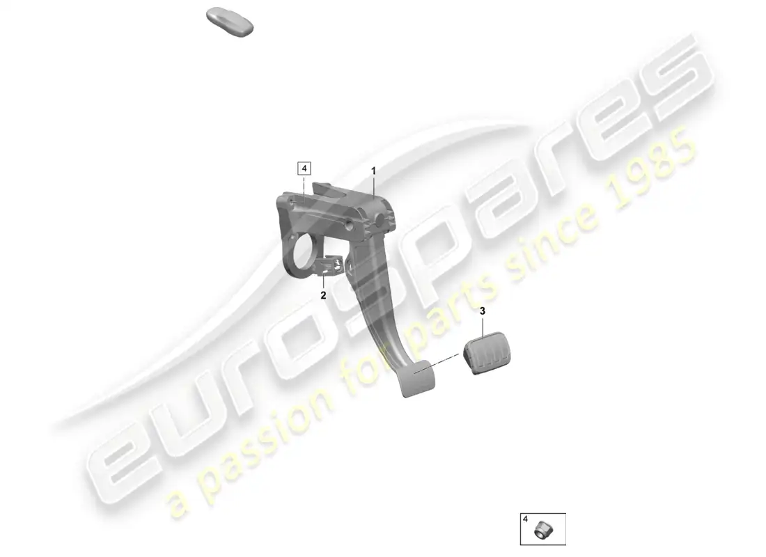porsche 2026 (taycan 9j1-2) pedal de freno diagrama de piezas