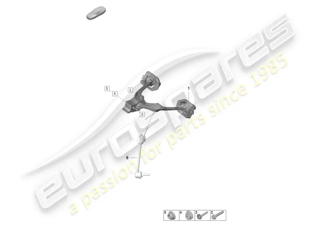 porsche 2022 (992-1 gt3/rs/st) diagrama de la parte superior de la horquilla