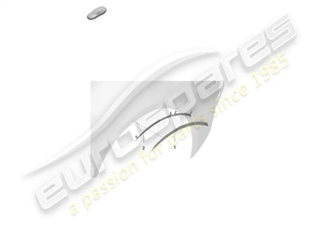 porsche 2022 (992-1 gt3/rs/st) diagrama de piezas de la tapa del paso de rueda