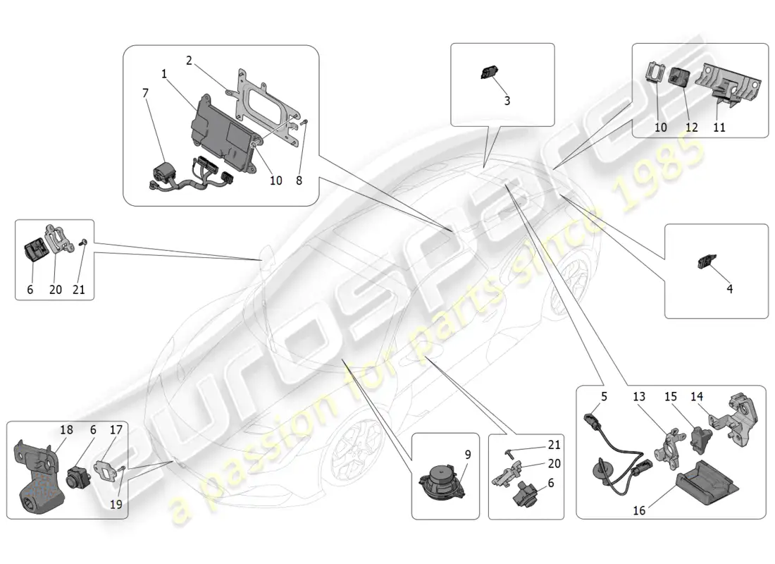 diagrama de pieza que contiene el número de pieza 670213101