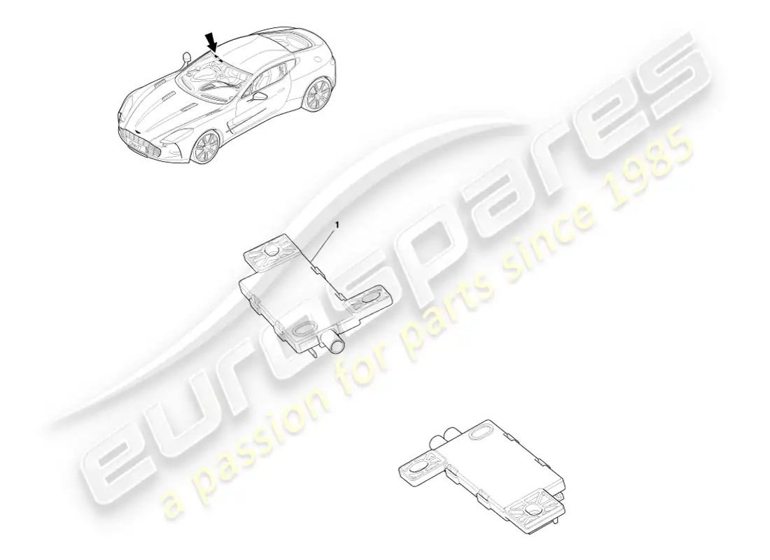 aston martin one-77 (2011) antena de radio diagrama de piezas