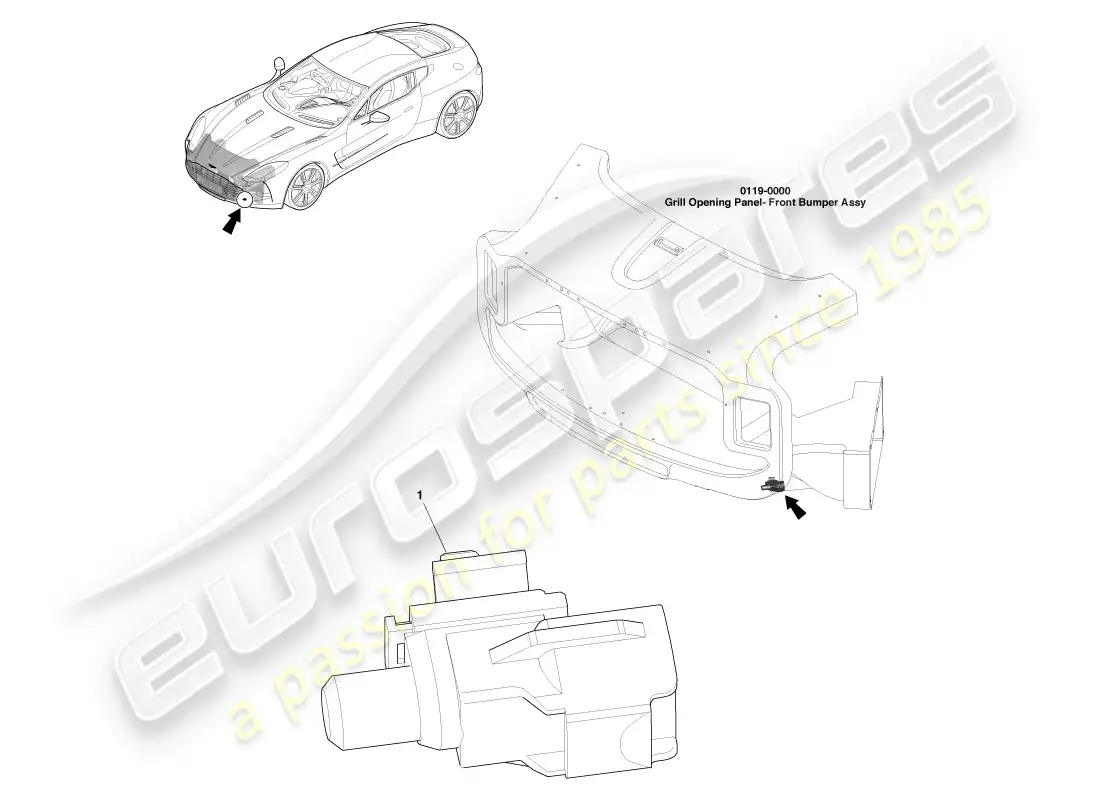 aston martin one-77 (2011) sensores diagrama de piezas