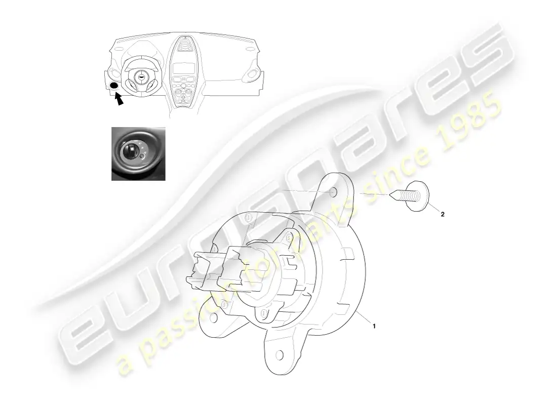 aston martin one-77 (2011) interruptor de luz diagrama de piezas