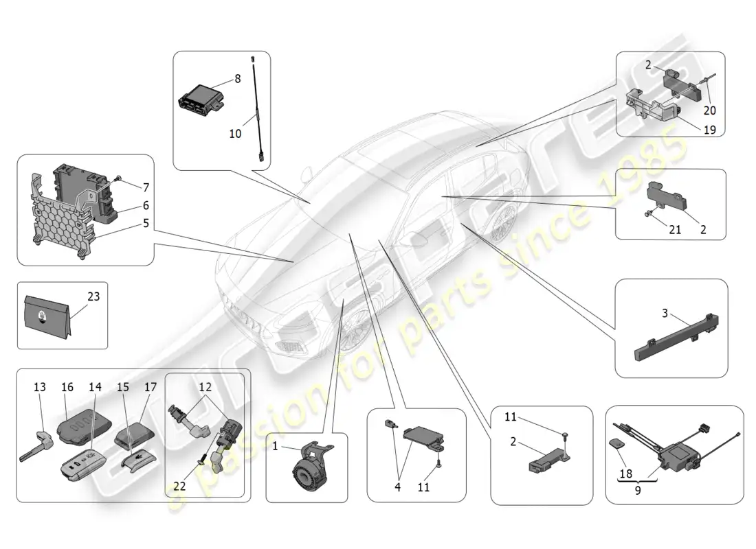 diagrama de pieza que contiene el número de pieza 670270964