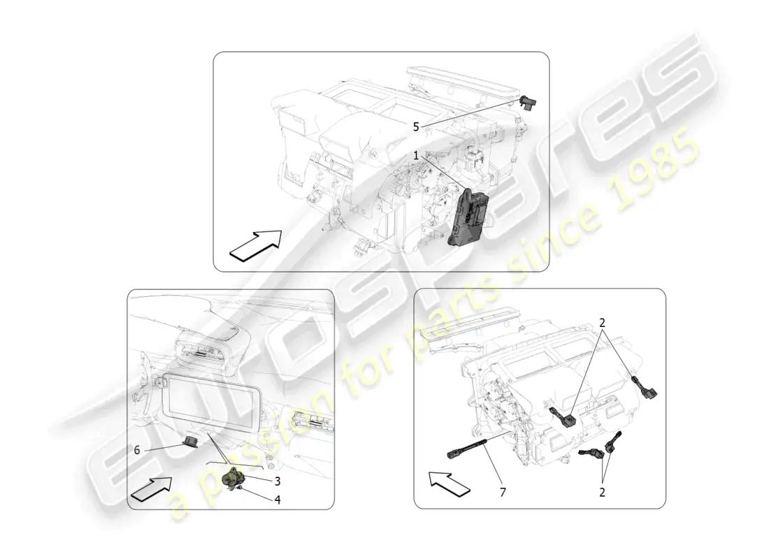maserati mc20 (2022) a/c unit: electronic control diagrama de piezas