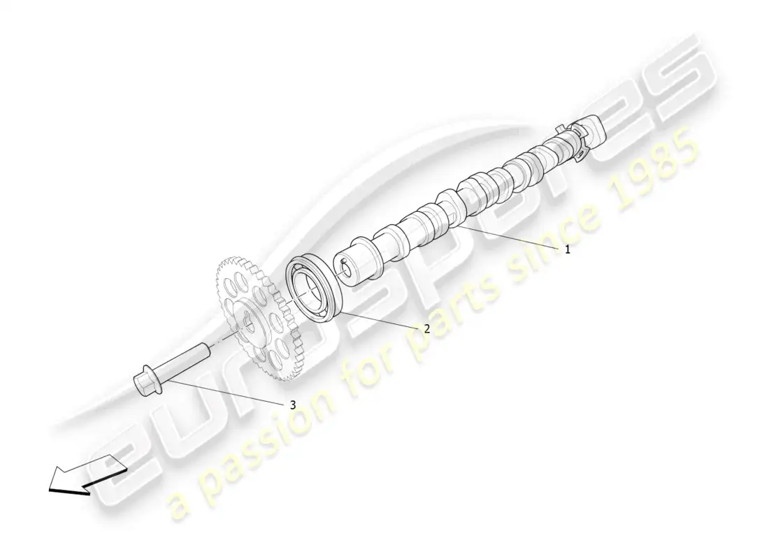 maserati ghibli fragment (2022) árboles de levas de culata diagrama de piezas