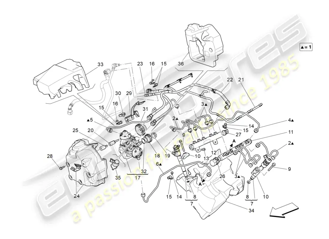 maserati levante (2017) bombas de combustible y líneas de conexión diagrama de piezas