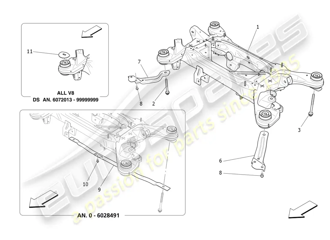 maserati levante modena s (2022) chasis trasero diagrama de piezas