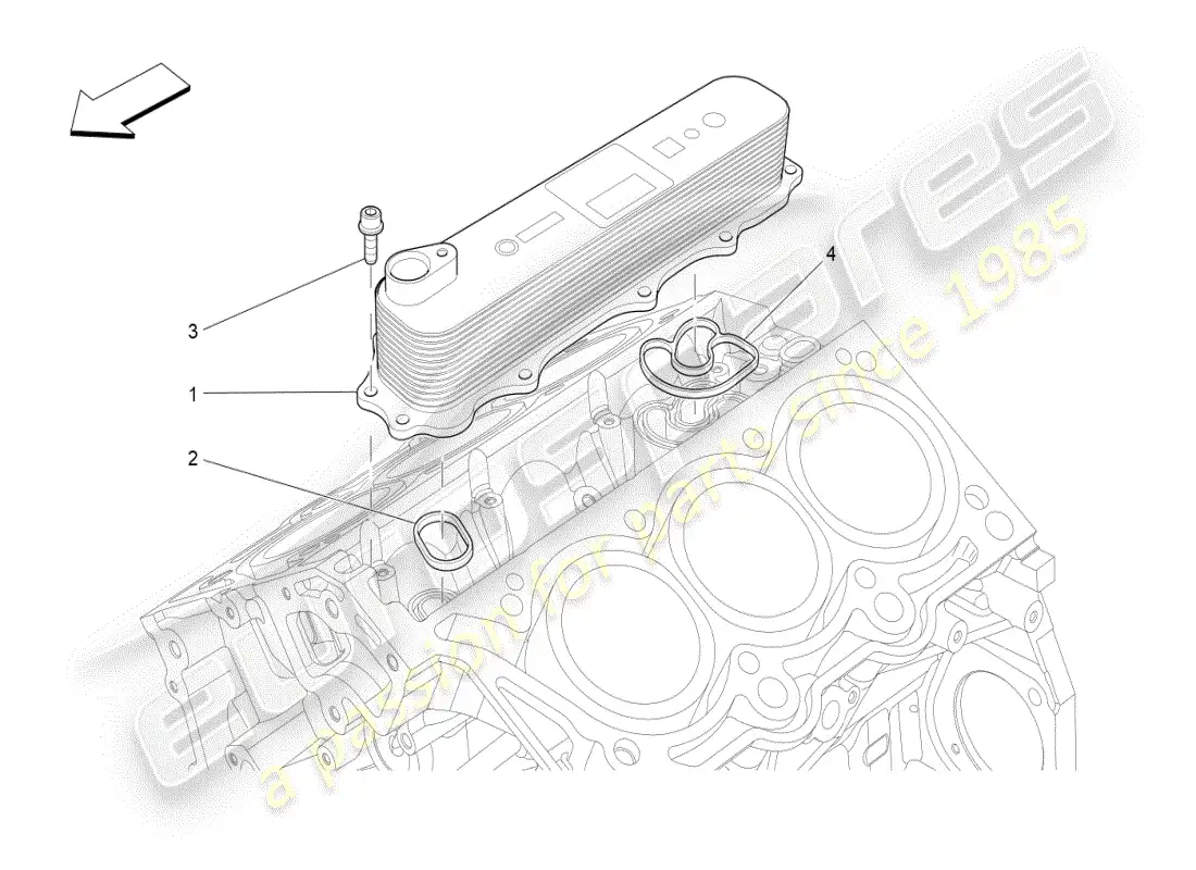 maserati ghibli (2019) diagrama de piezas del intercambiador de calor