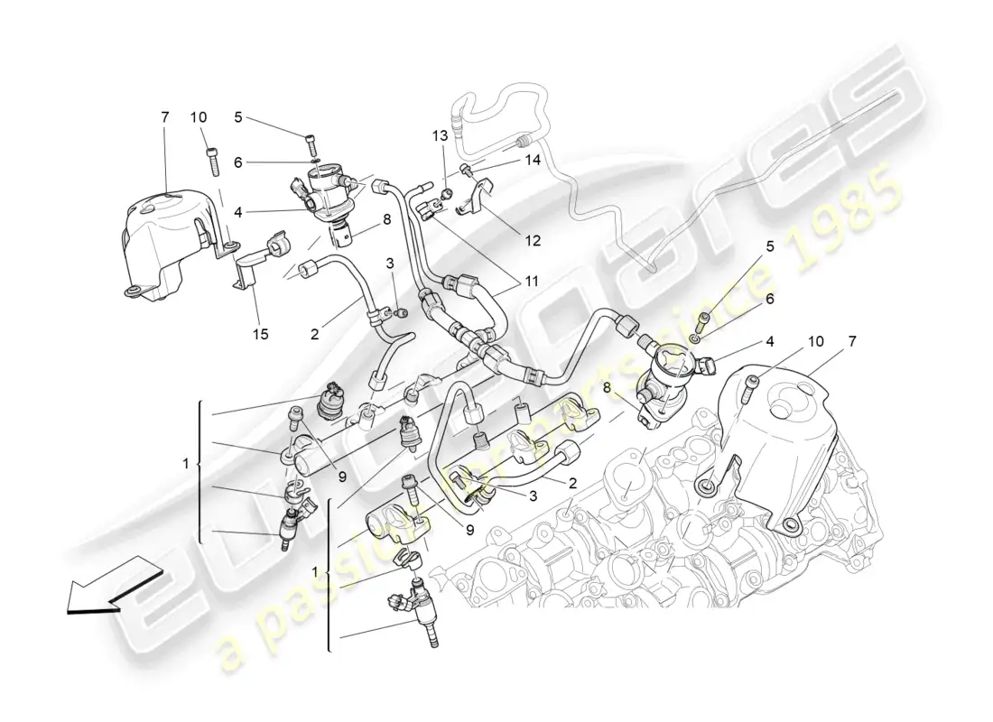 maserati levante modena s (2022) bombas de combustible y líneas de conexión diagrama de piezas