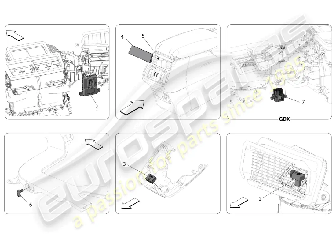 maserati grecale trofeo (2023) a/c unit: electronic control diagrama de piezas