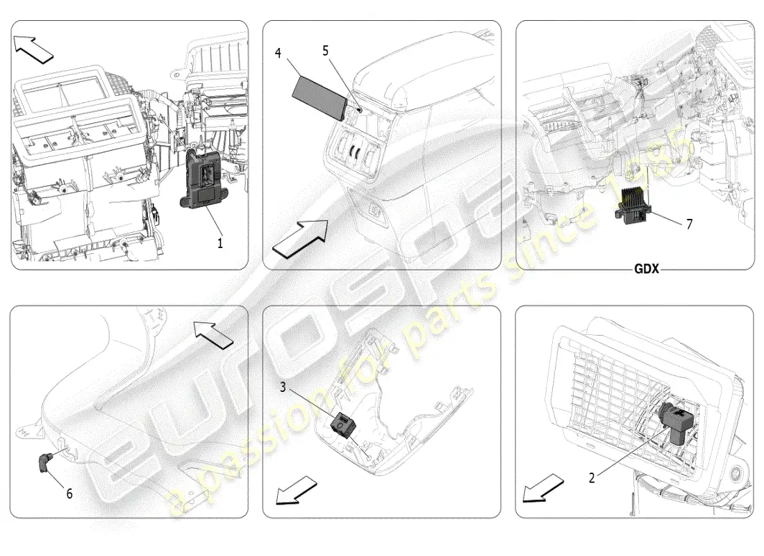 maserati grecale modena (2023) a/c unit: electronic control diagrama de piezas