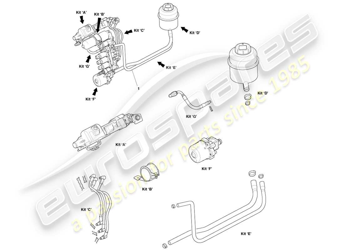 aston martin one-77 (2011) kits de cambio deportivo diagrama de piezas