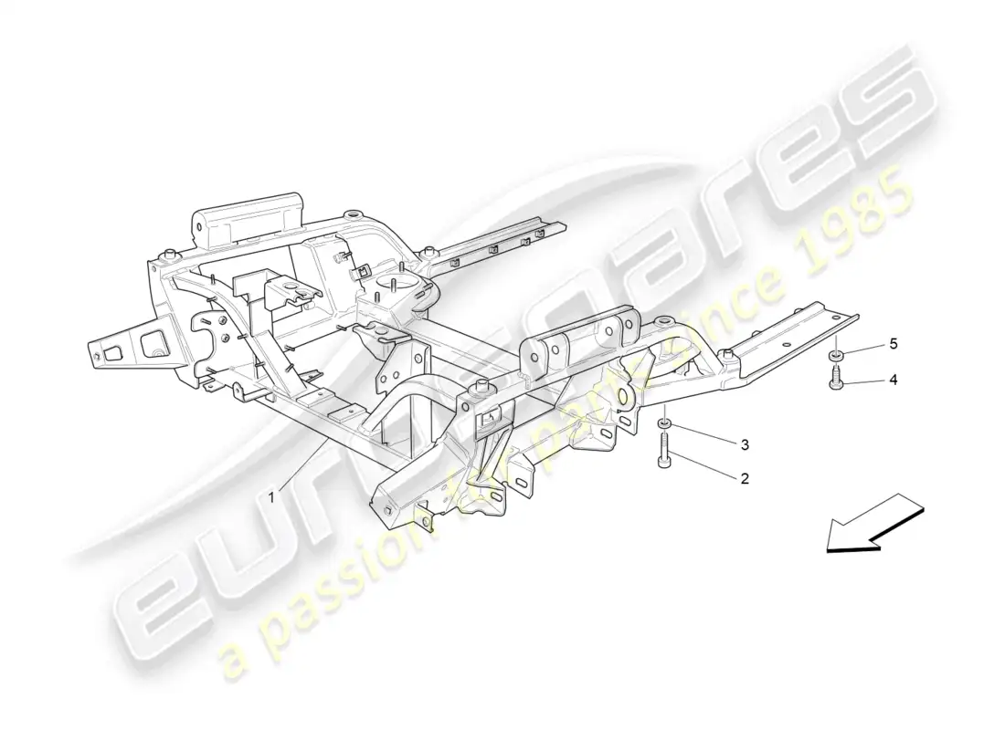 maserati grancabrio mc (2013) front underchassis diagrama de piezas