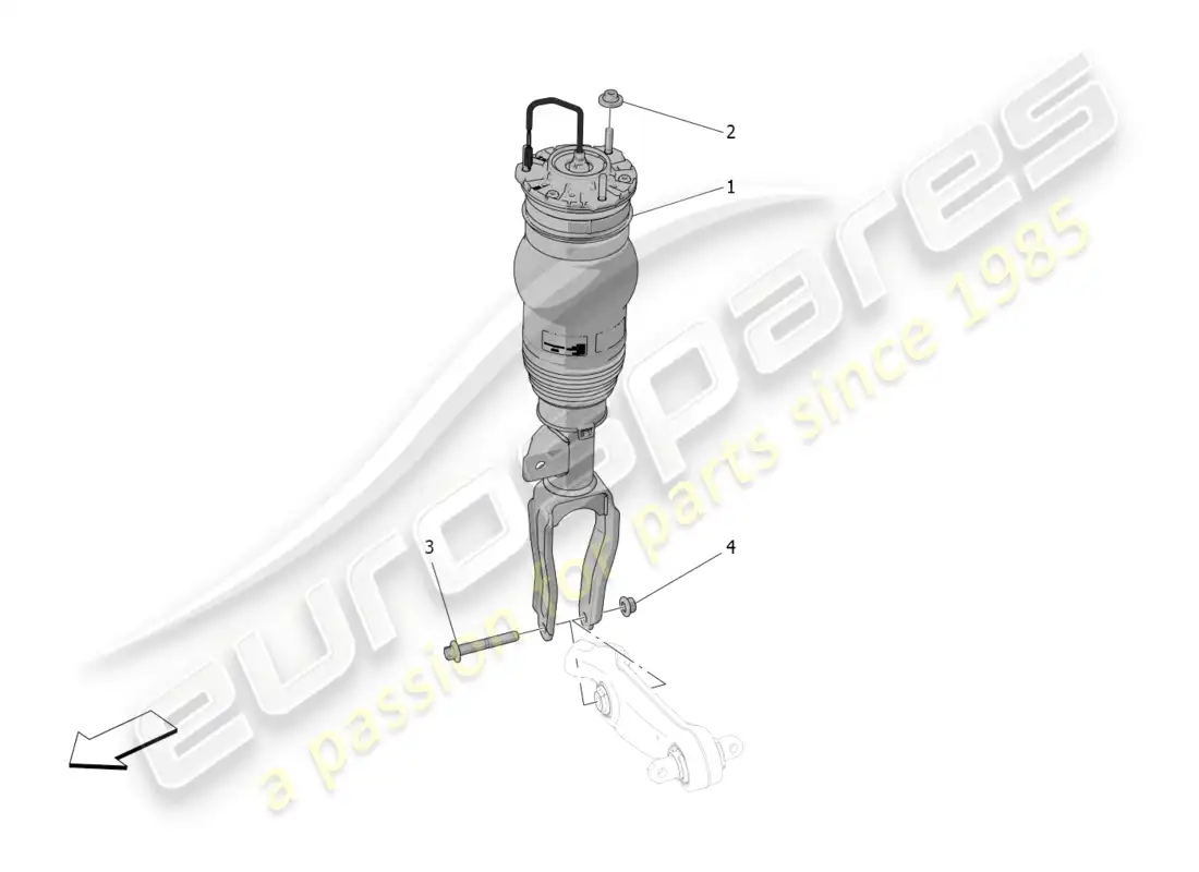 maserati grecale trofeo (2023) dispositivos amortiguadores delanteros diagrama de piezas