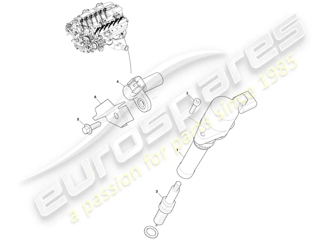 aston martin one-77 (2011) encendido diagrama de piezas