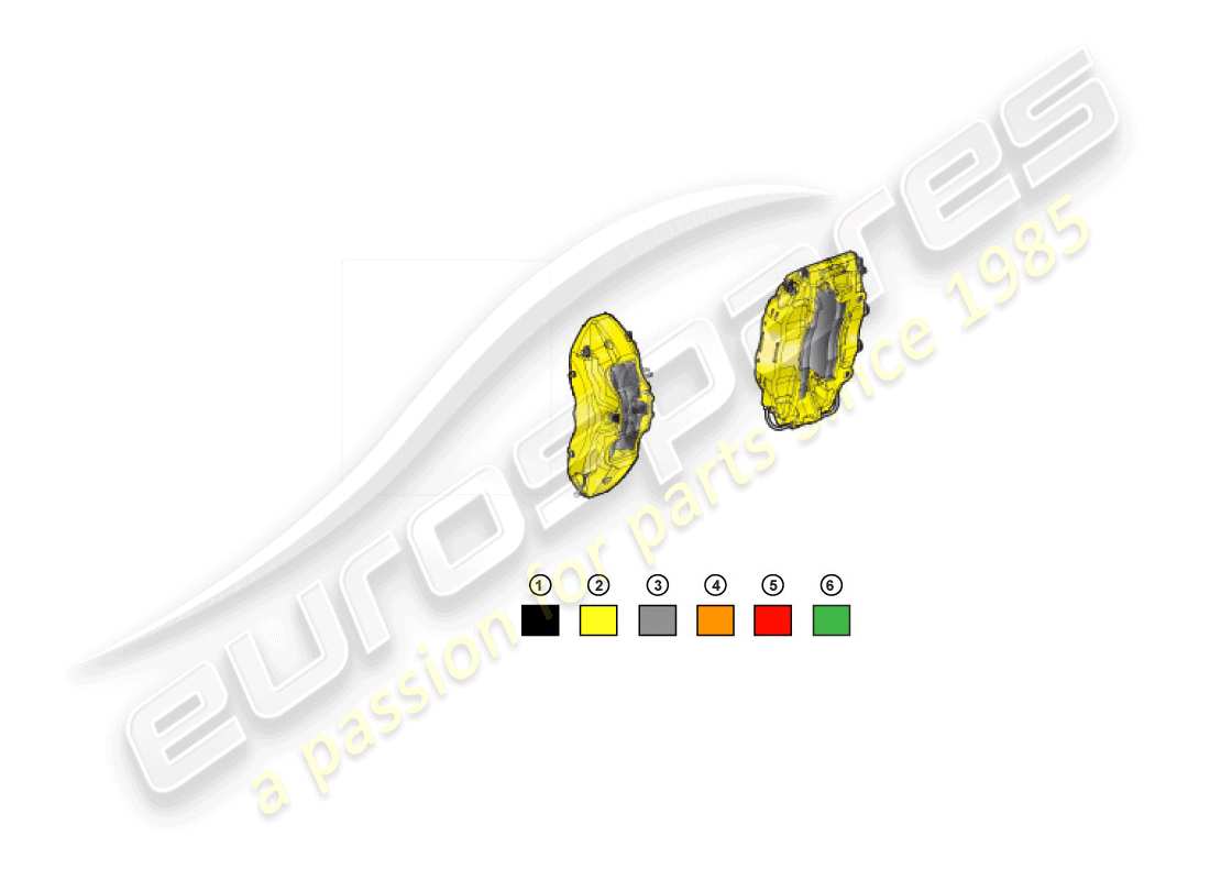 lamborghini huracan lp610-4 coupe (accessories) kit de reparación de pinza de freno diagrama de piezas