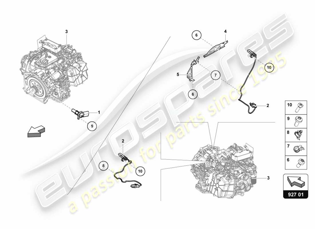 lamborghini lp600-4 zhong coupe (2015) sensor de velocidad con sensor de temperatura diagrama de piezas