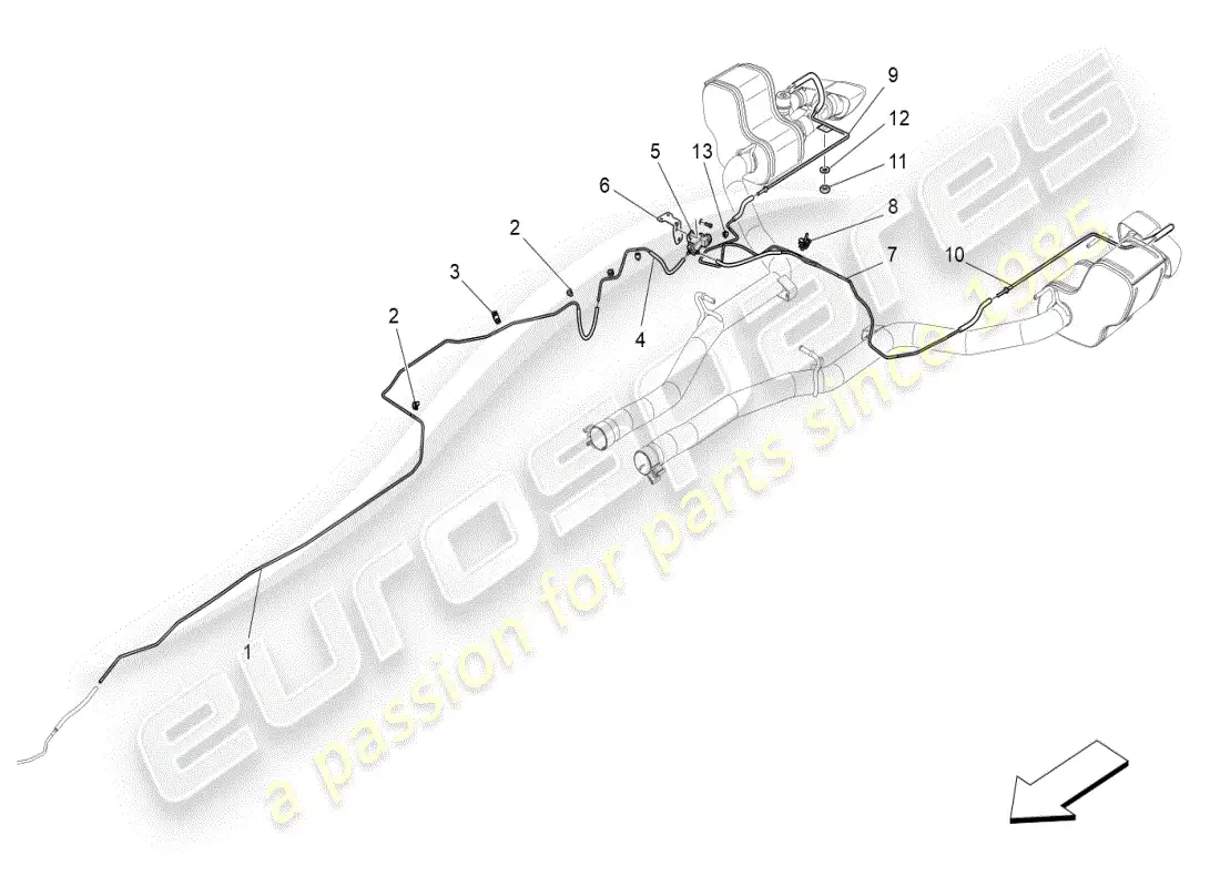 maserati ghibli (2019) sistema de aire adicional diagrama de piezas