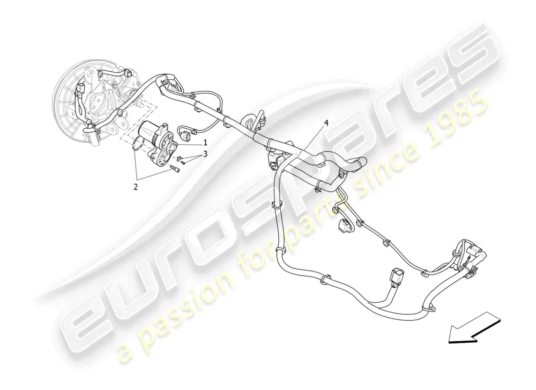 maserati levante modena s (2022) parking brake diagrama de piezas
