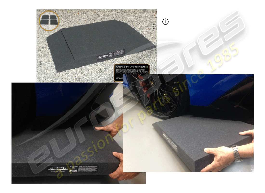 lamborghini accessories (performante coupe) diagrama de piezas del juego de protector