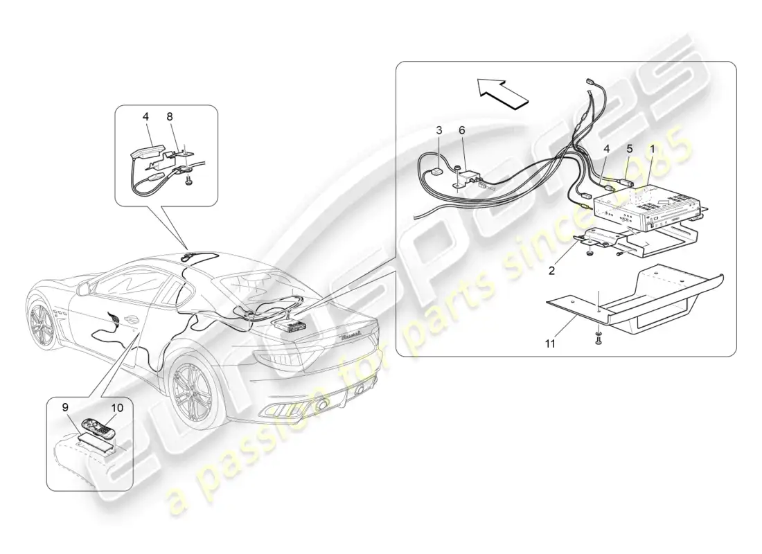 maserati granturismo mc stradale (2013) sistema de ti diagrama de piezas