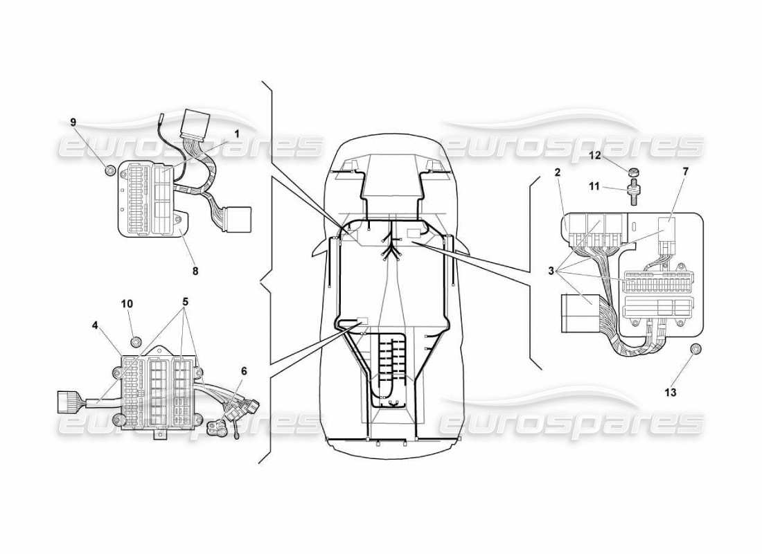 lamborghini murcielago lp670 sistema eléctrico diagrama de piezas