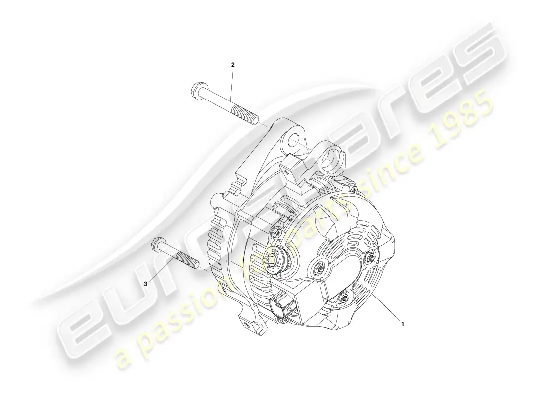 aston martin cygnet (2012) alternador diagrama de piezas