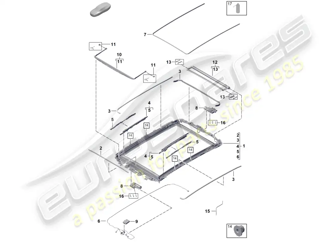 diagrama de pieza que contiene el número de pieza pac898994