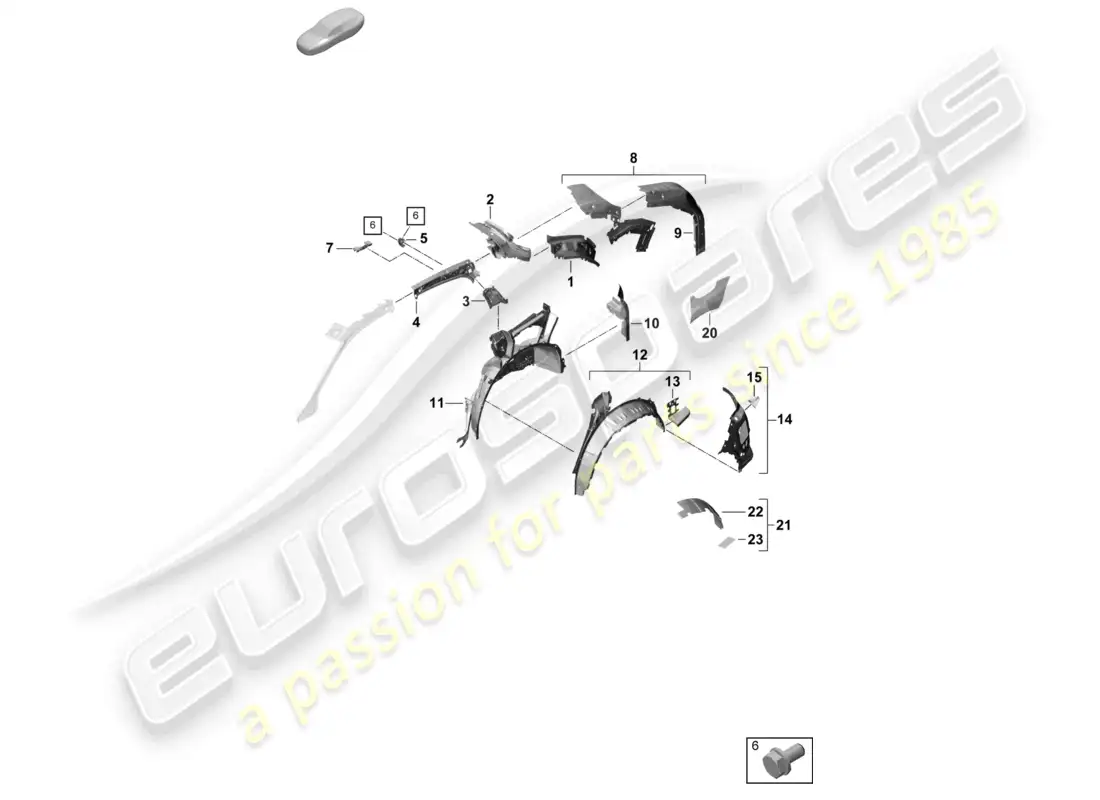 diagrama de pieza que contiene el número de pieza 9y3817966aygrv