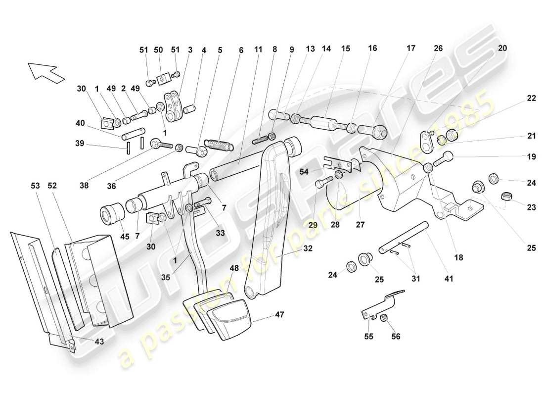 lamborghini murcielago coupe (2006) diagrama de piezas del servo freno