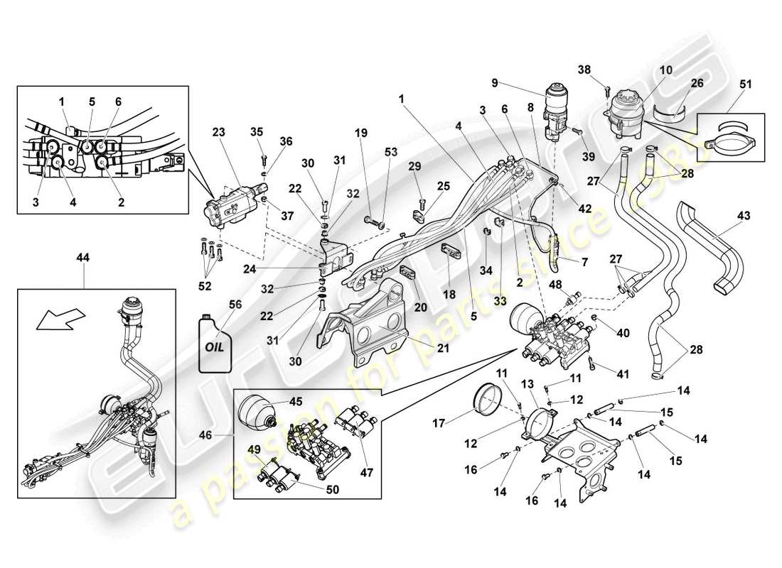 lamborghini murcielago coupe (2002) diagrama de piezas del selector de marchas