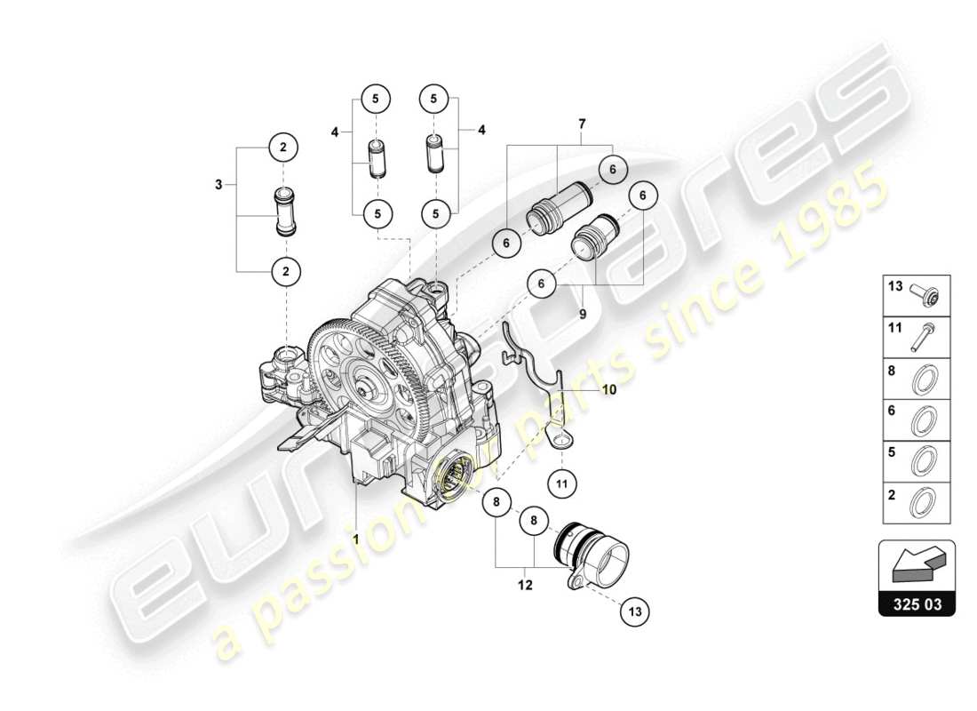 lamborghini lp610-4 coupe (2015) unidad de control hidráulico diagrama de piezas