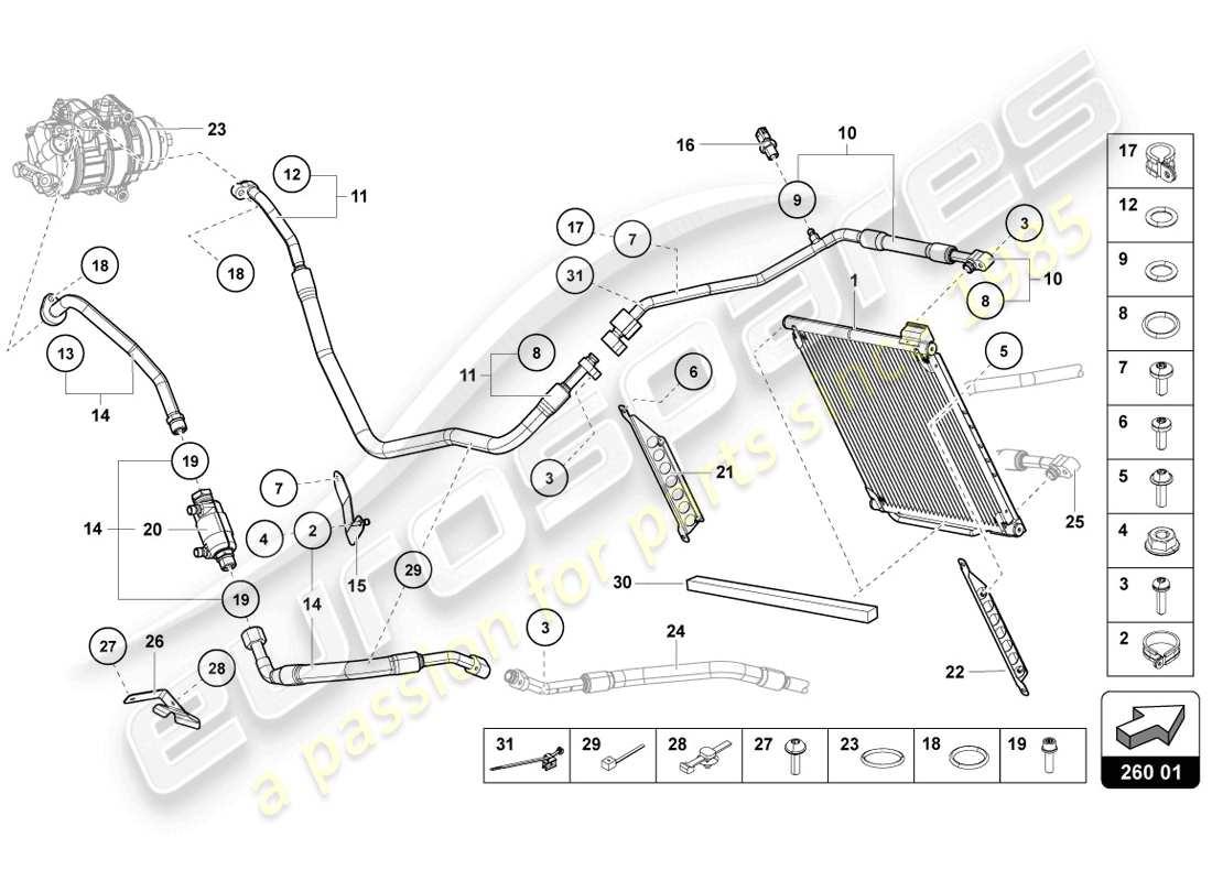 diagrama de pieza que contiene el número de pieza 470260423