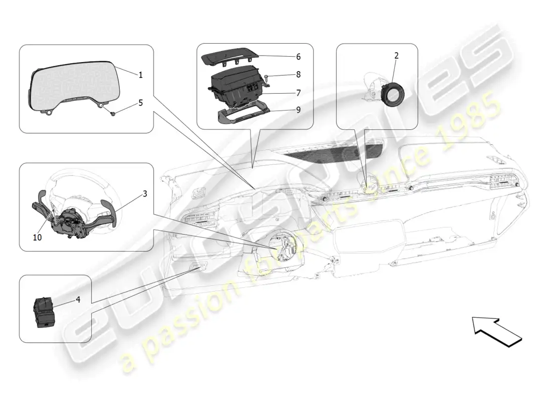 diagrama de pieza que contiene el número de pieza 670264698