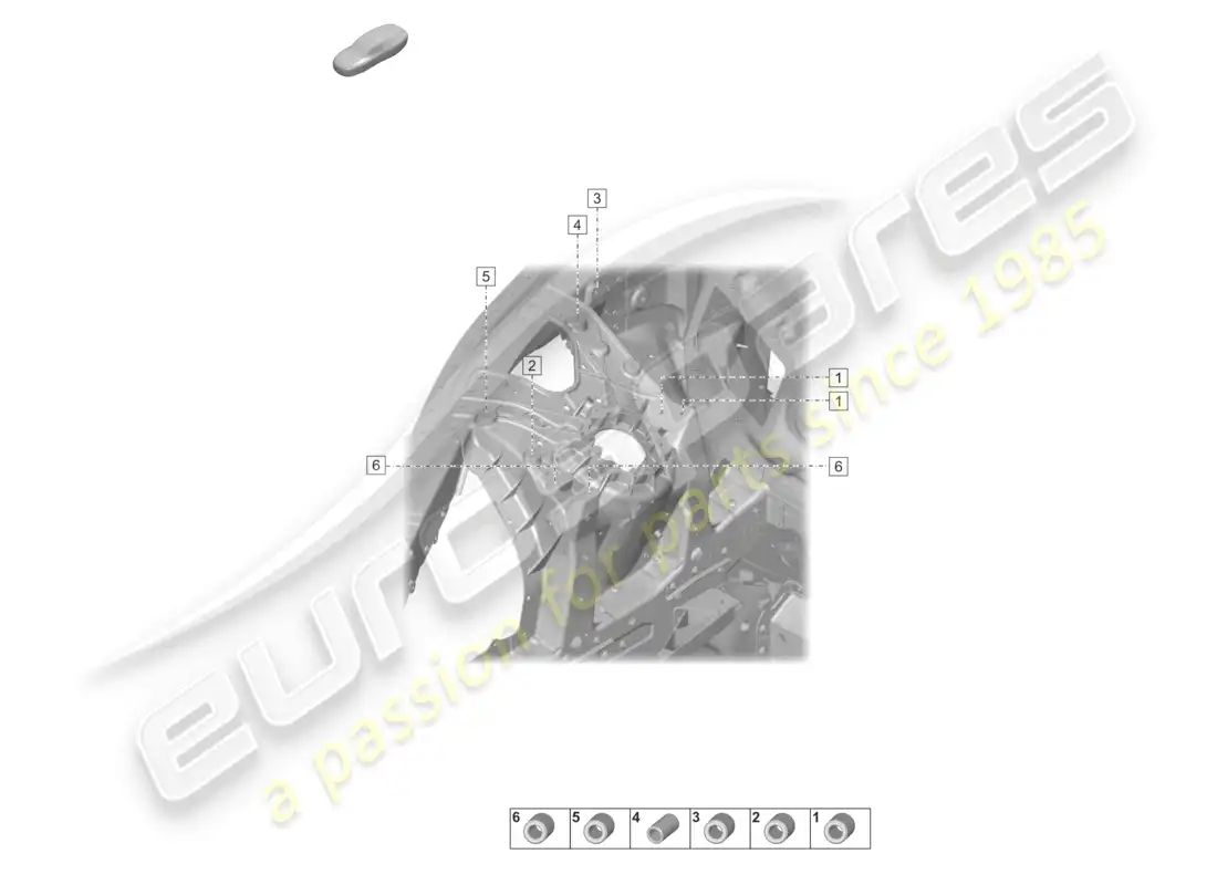 porsche 2020 (taycan 9j1-1) diagrama de piezas de la cúpula del puntal de suspensión delantero izquierdo y derecho