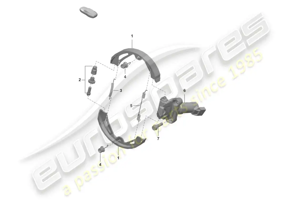 porsche 2020 (taycan 9j1-1) diagrama de piezas del freno de estacionamiento