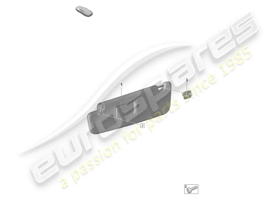 porsche 2020 (taycan 9j1-1) diagrama de piezas de las visores sun