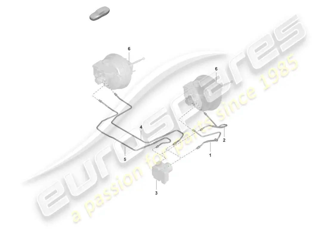 porsche 2022 (992-1 gt3/rs/st) diagrama de piezas del tubo de freno de la unidad hidráulica al tanque de expansión del refrigerante