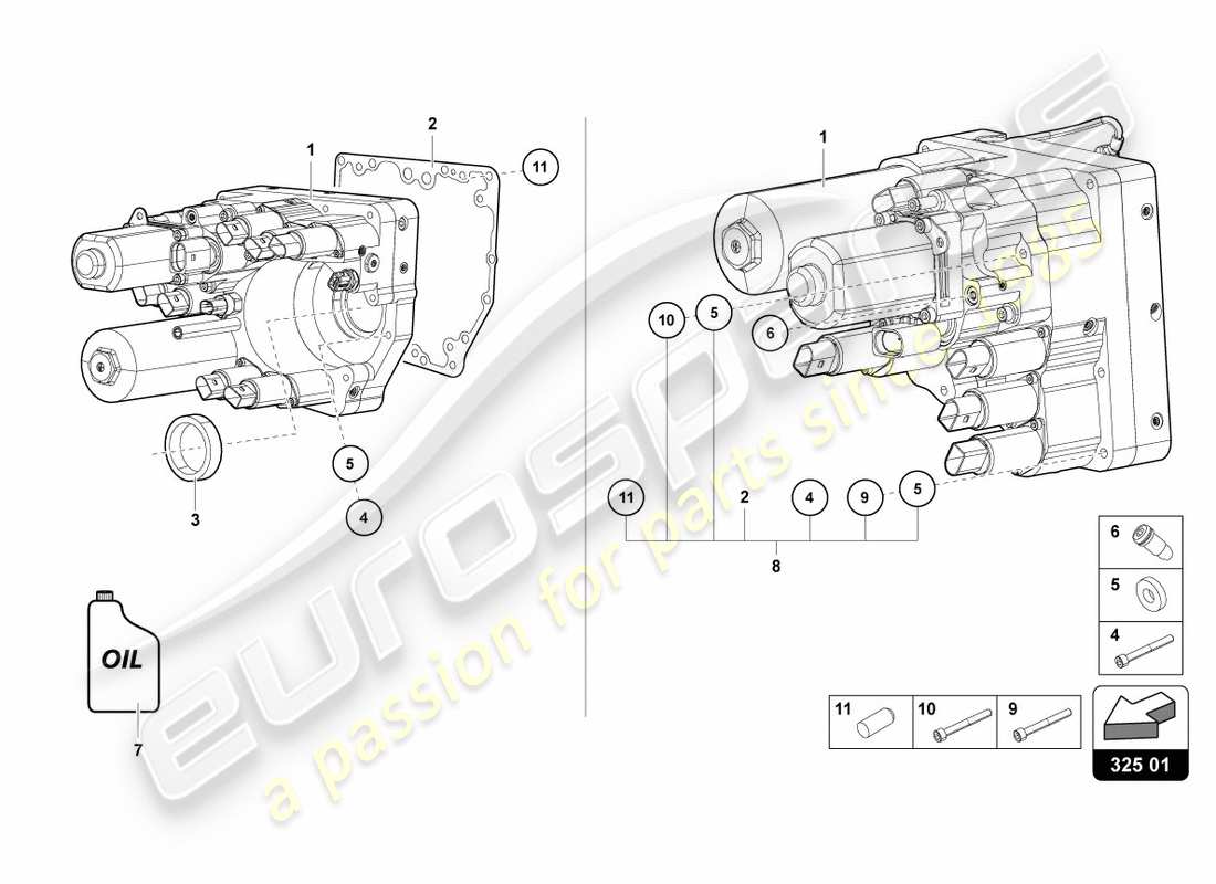 lamborghini 2012 (lp700-4 coupe)) unidad de control hidráulico diagrama de piezas
