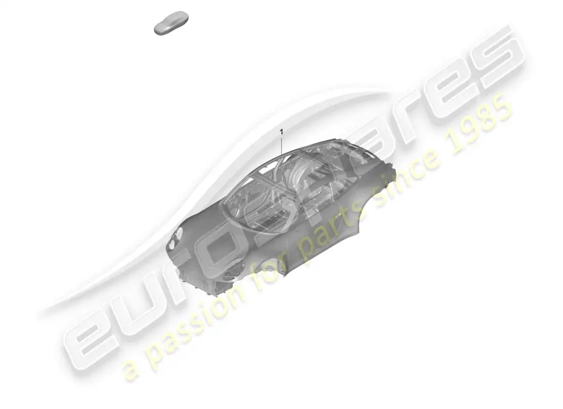 porsche 2022 (992-1 gt3/rs/st) diagrama de piezas de la carrocería del coche