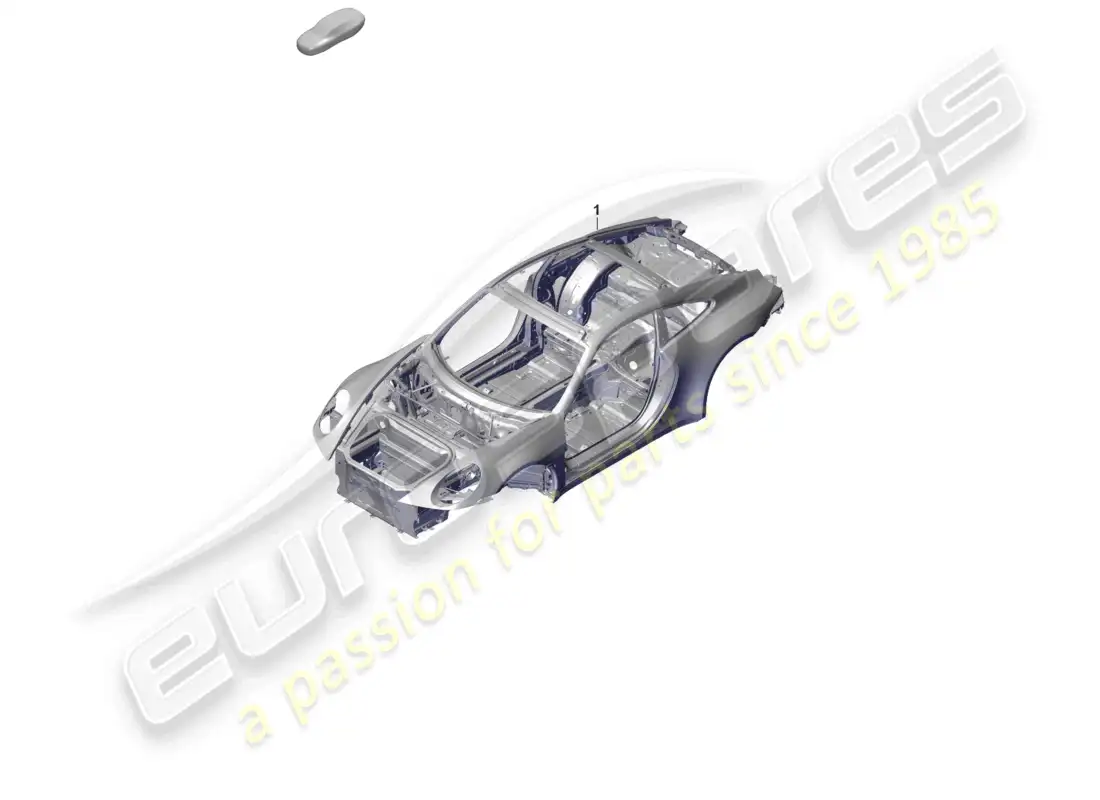 porsche 2022 (992-1 gt3/rs/st) diagrama de piezas de la carrocería del coche