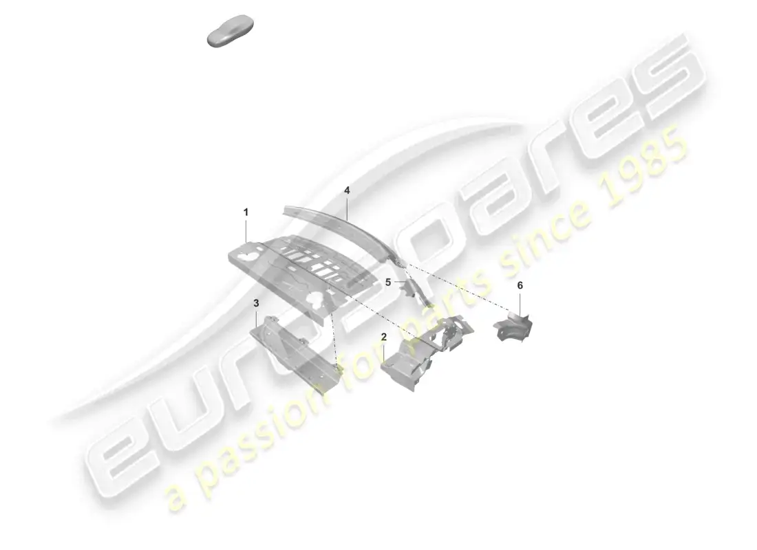 porsche 2022 (taycan 9j1-1) placa de conexión estante trasero - techo diagrama de piezas